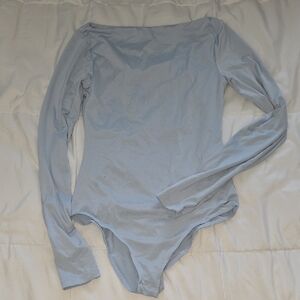 H&M Soft Blue Long Sleeve Bodysuit